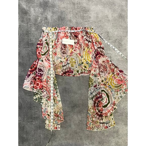 NWT Floral Off the Shoulder Bell Sleeve Blouse - Picture 6 of 7